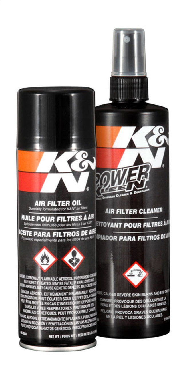 K&N Air Filter Cleaning Kit, Car Engine Filter Cleaner Spray+Aerosol Red  Oil Kit