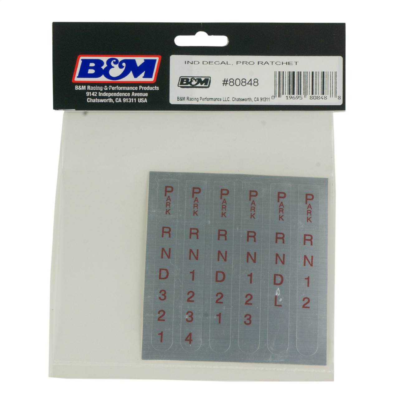 B&M 80848 Automatic Transmission Shift Indicator Window or Decal