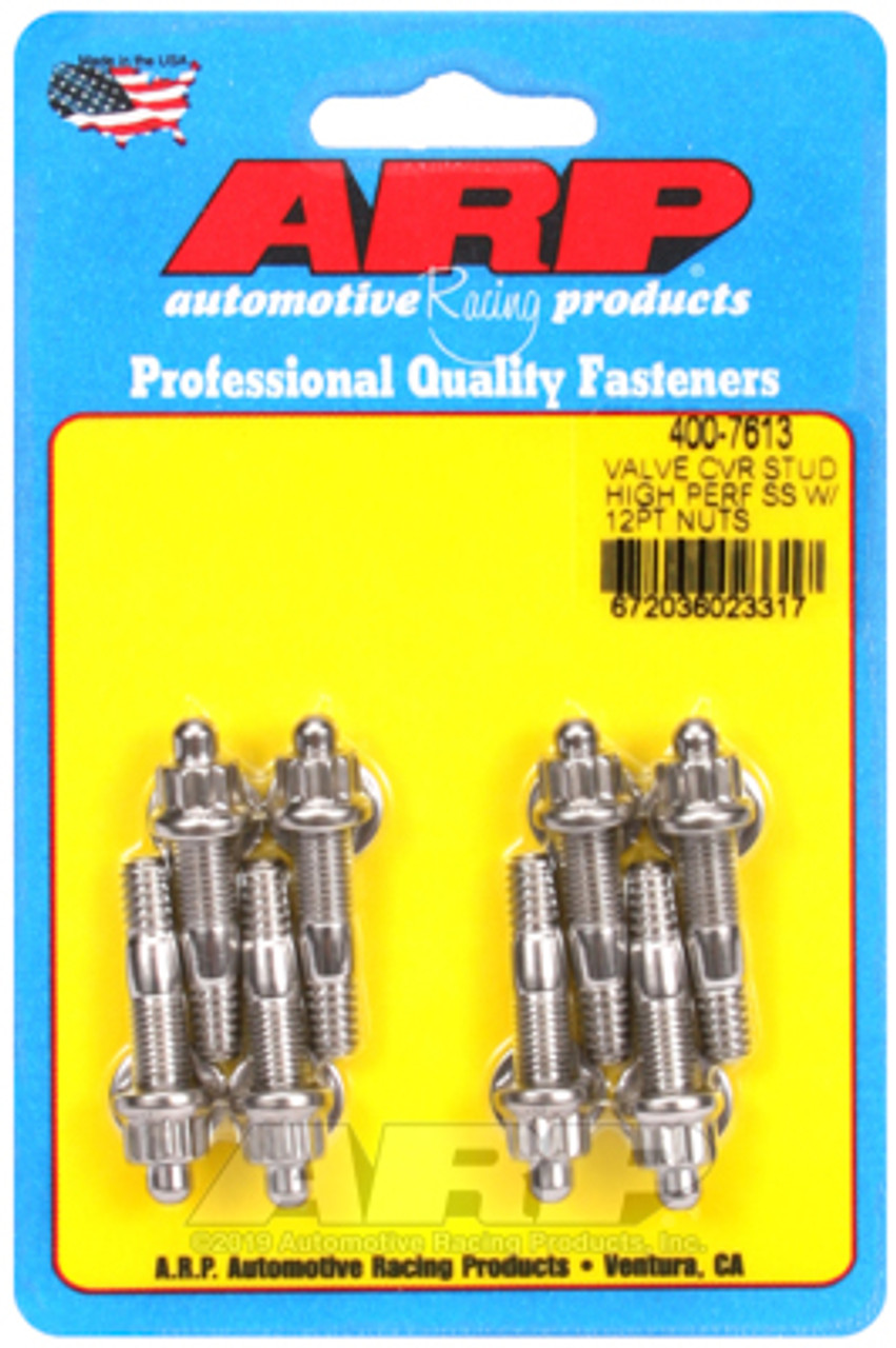 ARP 400-7613 12PT Stainless Valve Cover Stud Kit Hex Head - 8pc - 1.500" OAL