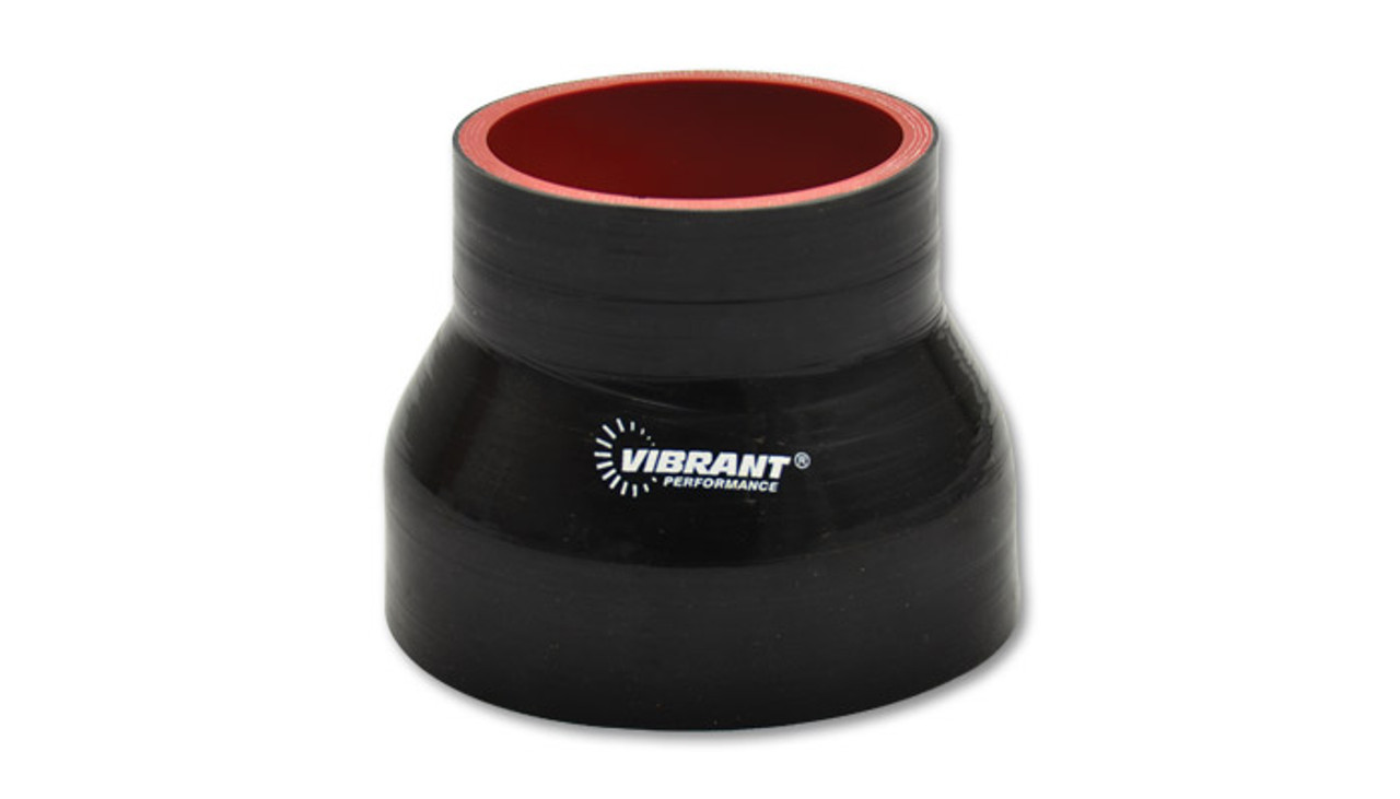 Vibrant 2763 4 Ply Silicone Hose Coupler Adapter - 1.5" ID x 2" ID - 3"L - Black