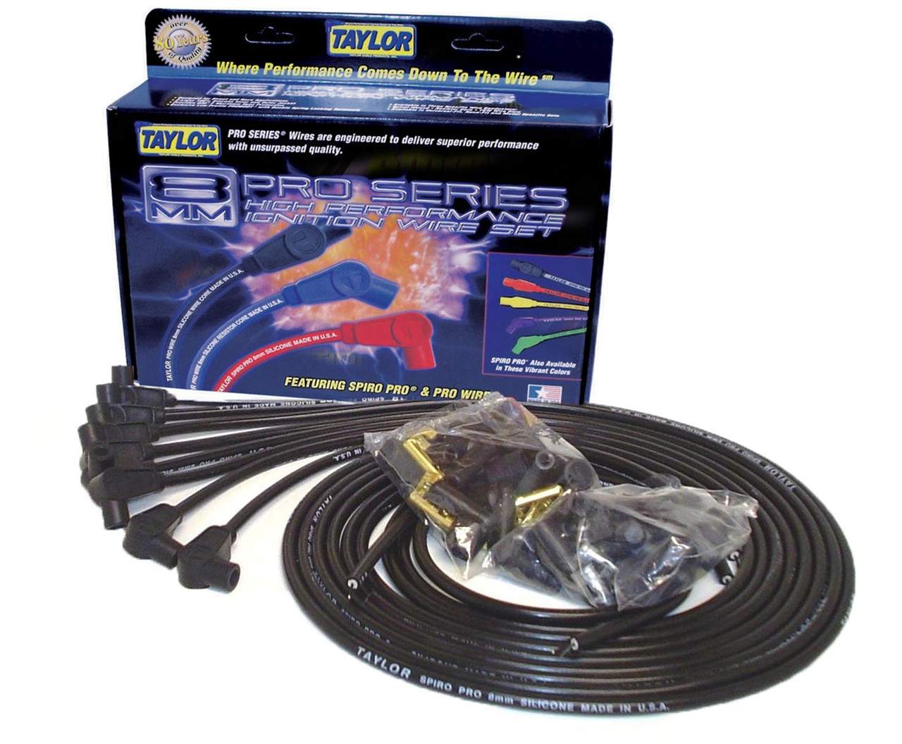 Taylor Cable 73051 8mm Spiro-Pro Ignition Wire Set