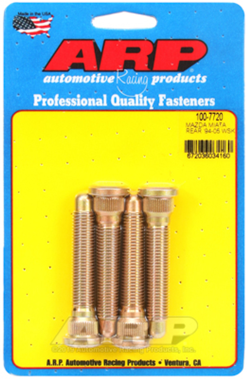 ARP 100-7720 Wheel Studs Rear 94-05 Mazda Miata M12x1.50 2.750" UHL .579 Knurl