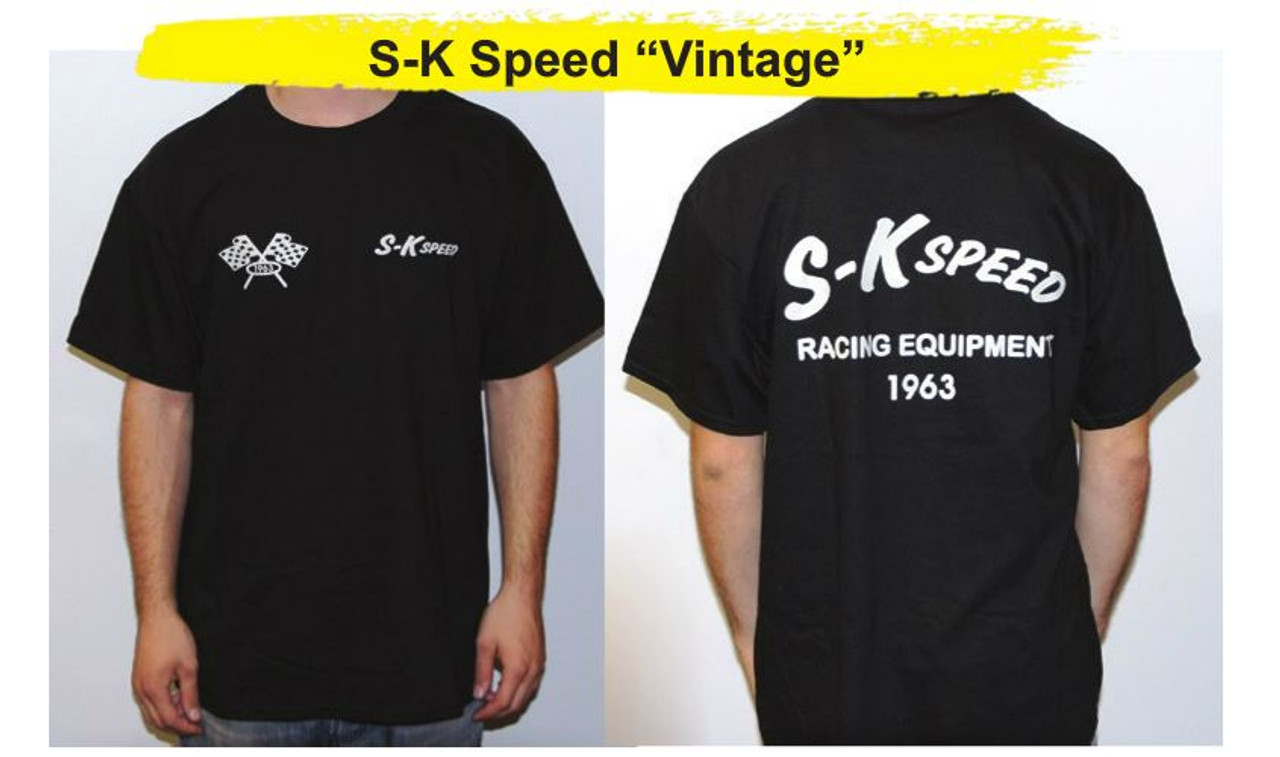 SK Speed Vintage 1963 Logo T-Shirt - Mens XL - Black - Speed Shop Clothing