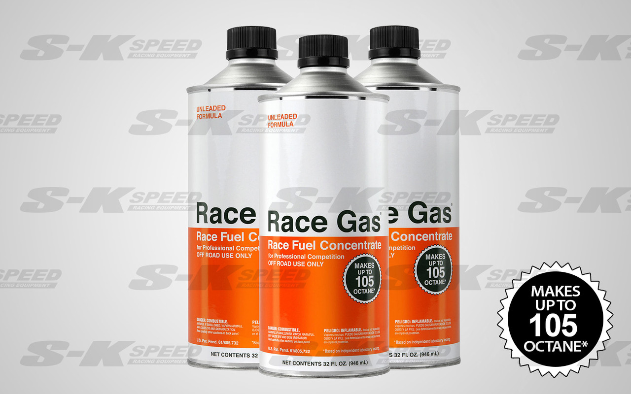 Race Gas 100032 Fuel Additive Race Gas Concentrate Up to 107 Octane (3) Cans