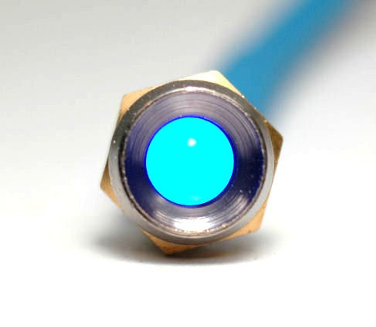 K4 Switches 17106 12 Volt Blue LED Indicator Light with Chrome Bezel