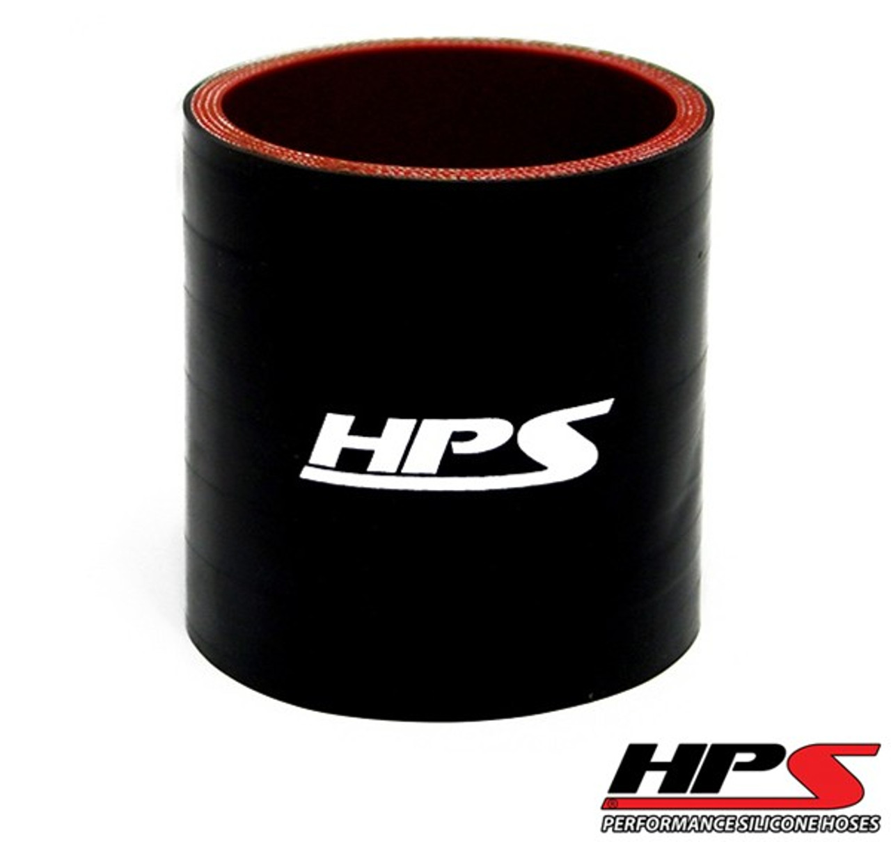 HPS HTSC-125-BLK 4 Ply Reinforced Silicone Hose Coupler 1.25" ID - 3" Long Black