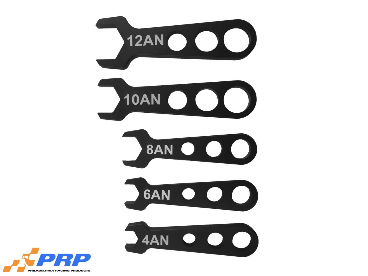 PRP 4007 5pc Anodized 3/8″ 6061 Billet Aluminum AN Wrench Set Sizes 4,6,8,10&12
