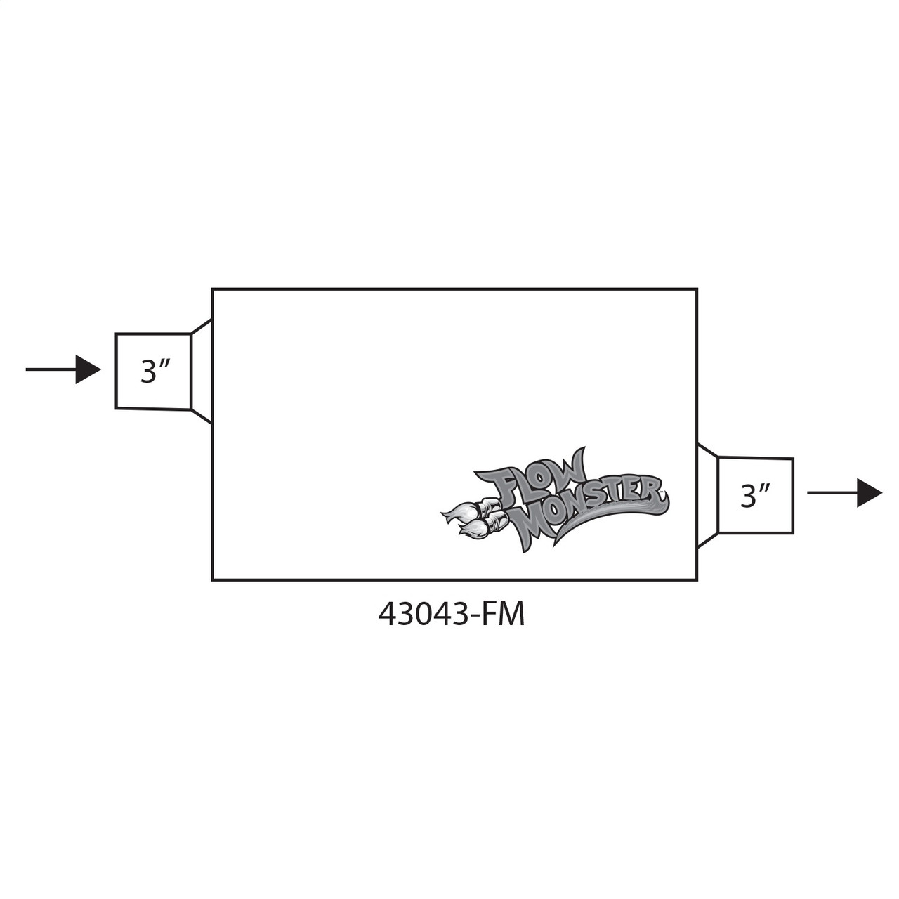 Flowmaster 43043-FM FlowMonster Muffler