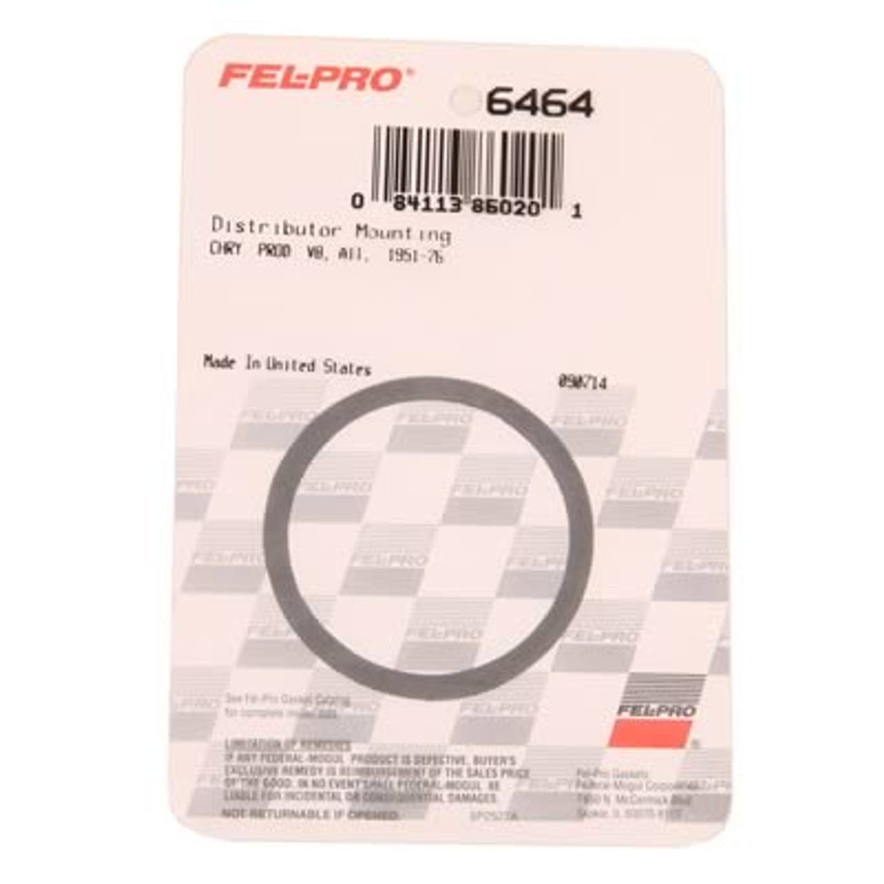 FelPro 6464 Distributor Gasket For Mopar 273-440 V8 Engines - Sold Each