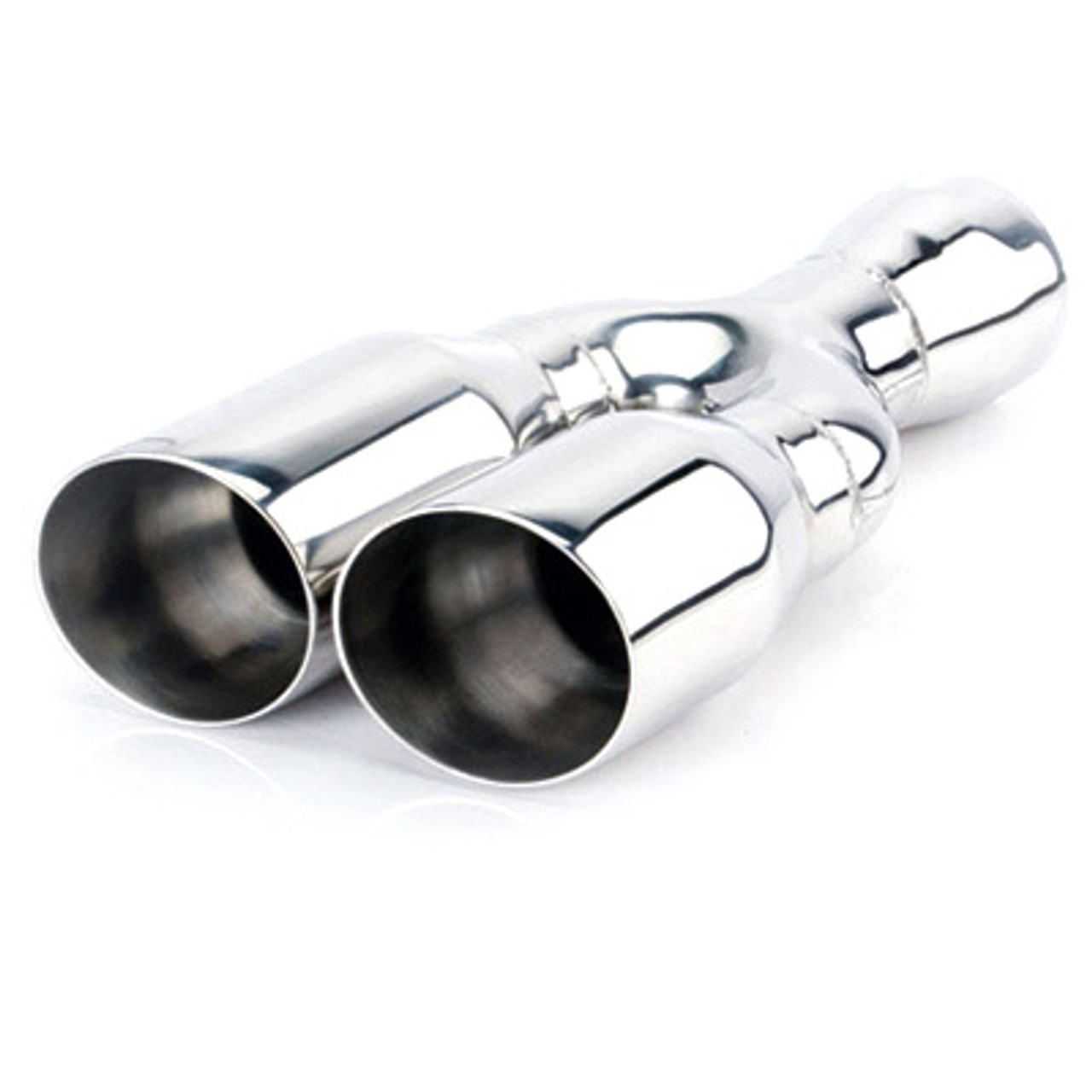 ETC DT-30028DS Stainless Exhaust Tip Dual Sideways 3" In Dual 3.5" Out 13.5" L