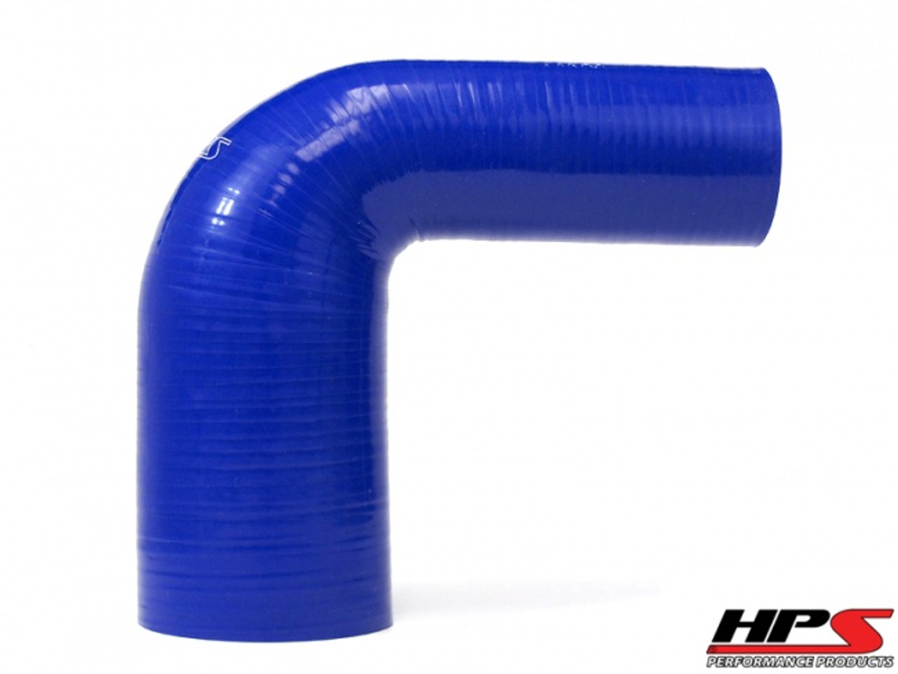 HPS 4 Ply Reinforced 90 Degree Silicone Hose Adapter 1.75" x 2" ID - Blue HPS 4 Ply Reinforced 90 Degree Silicone Hose Adapter 1.75" x 2" ID - Blue