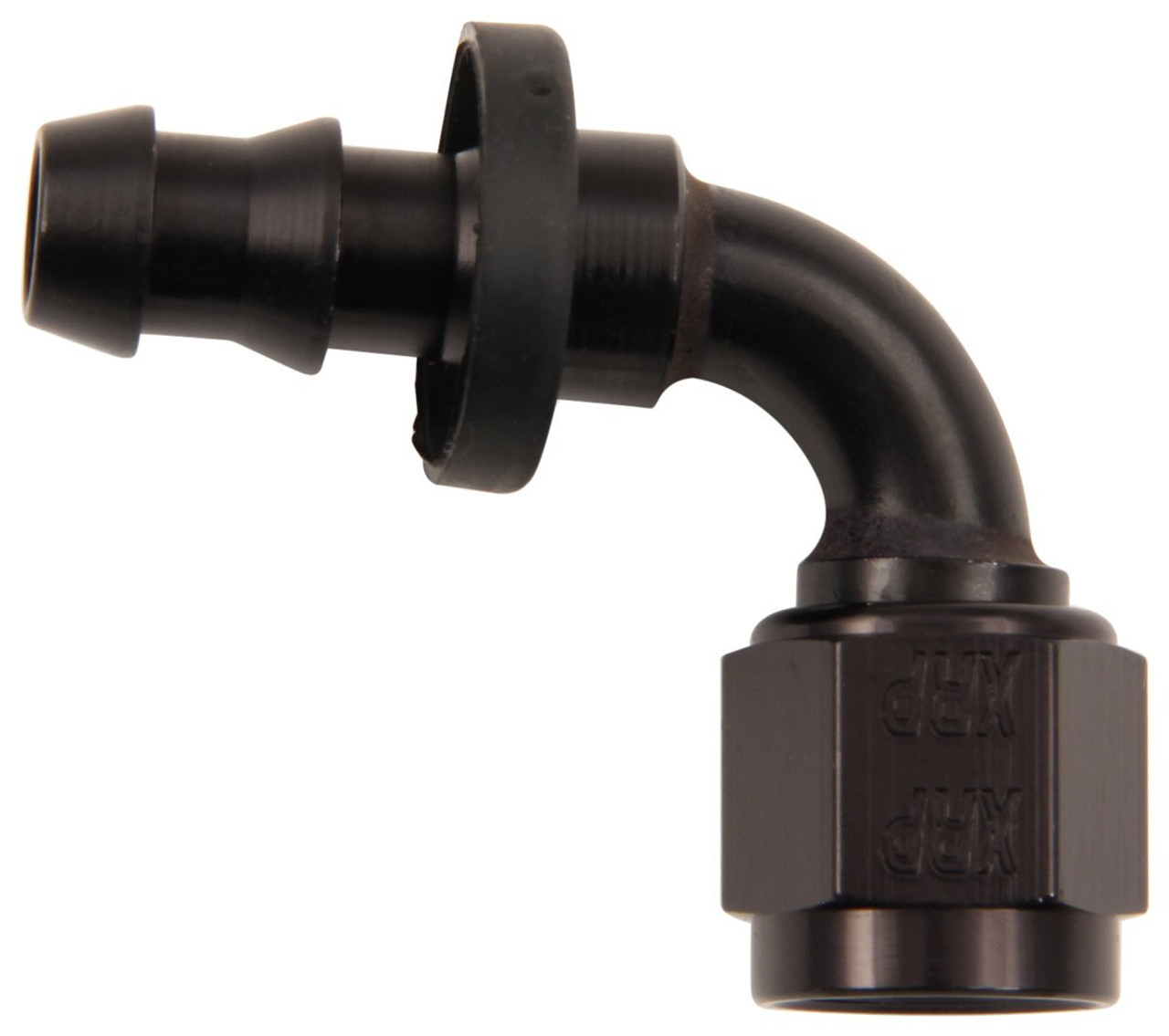 XRP 239010BB Push-On -10AN 90-Degree Female Hose End - Black Anodized