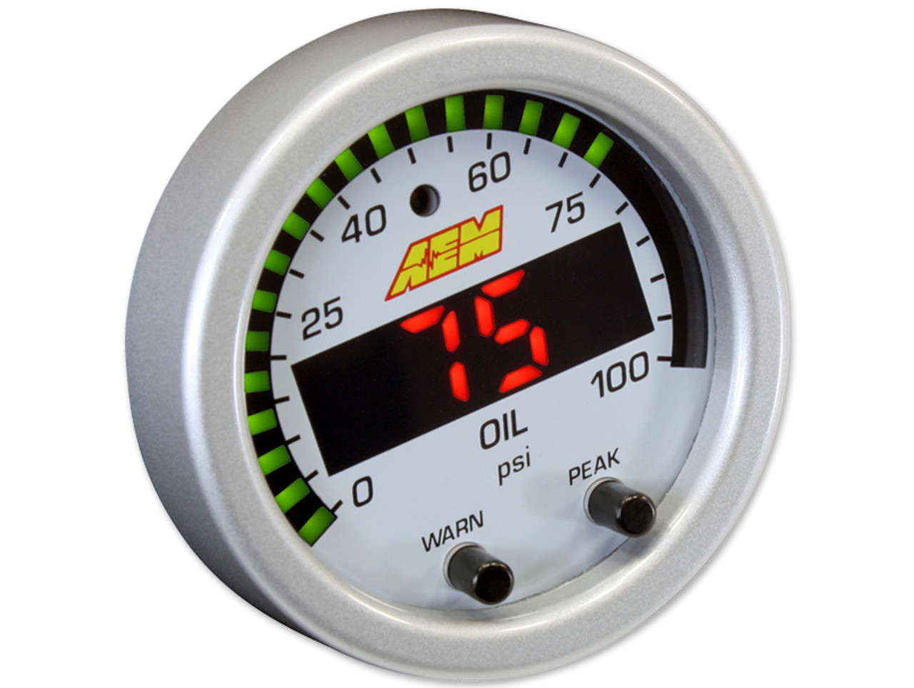 AEM 30-0301 X-Series 100 PSI/7BAR Oil/Fuel Pressure Gauge 2-1/16