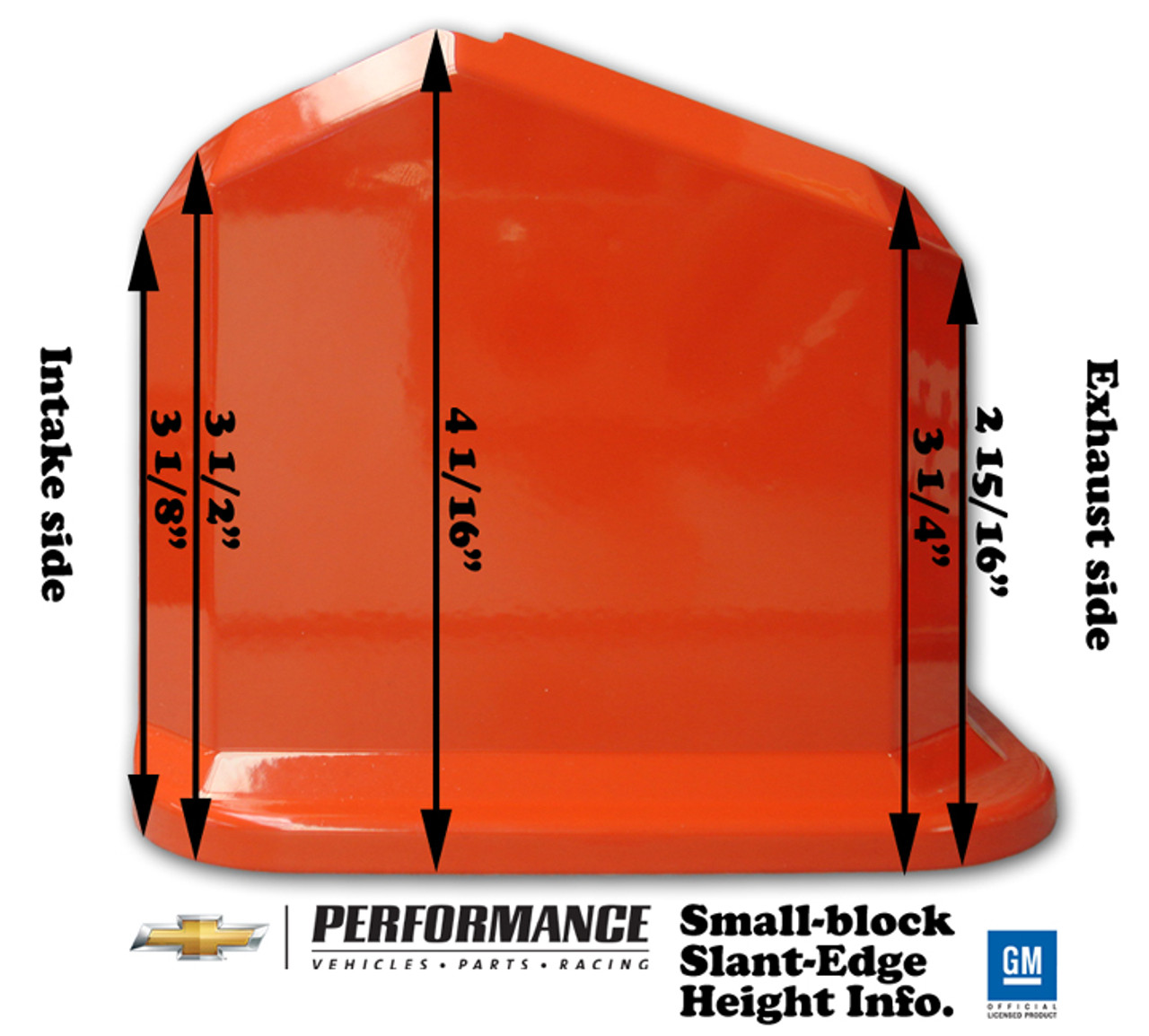 Proform 141-927 Slant Edge Valve Covers Small Block Chevy Polished Cast Aluminum