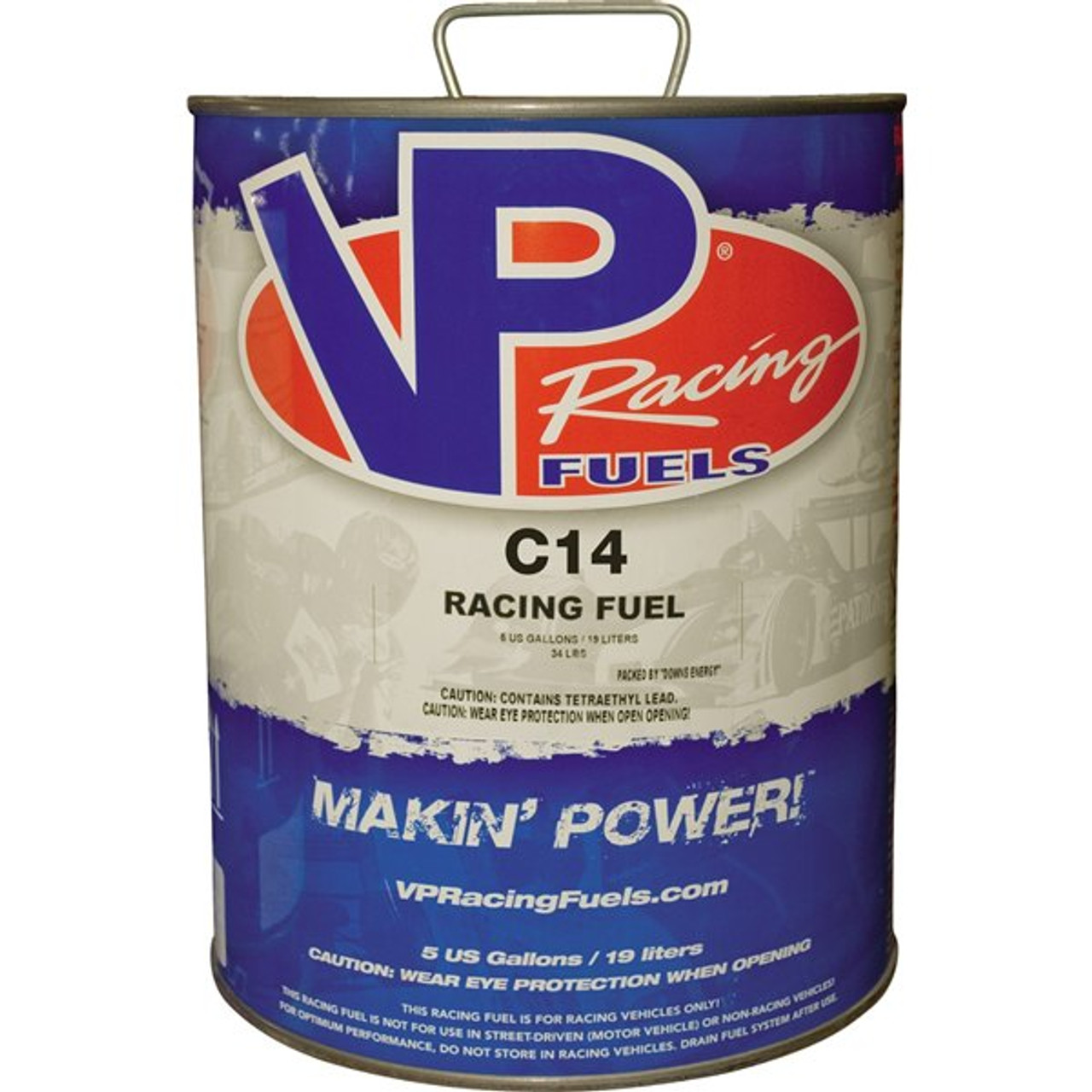 VP Racing Fuel - C14 116 (R+M)/2 Octane Leaded N/A High RPM Engines  5 Gallon Pail