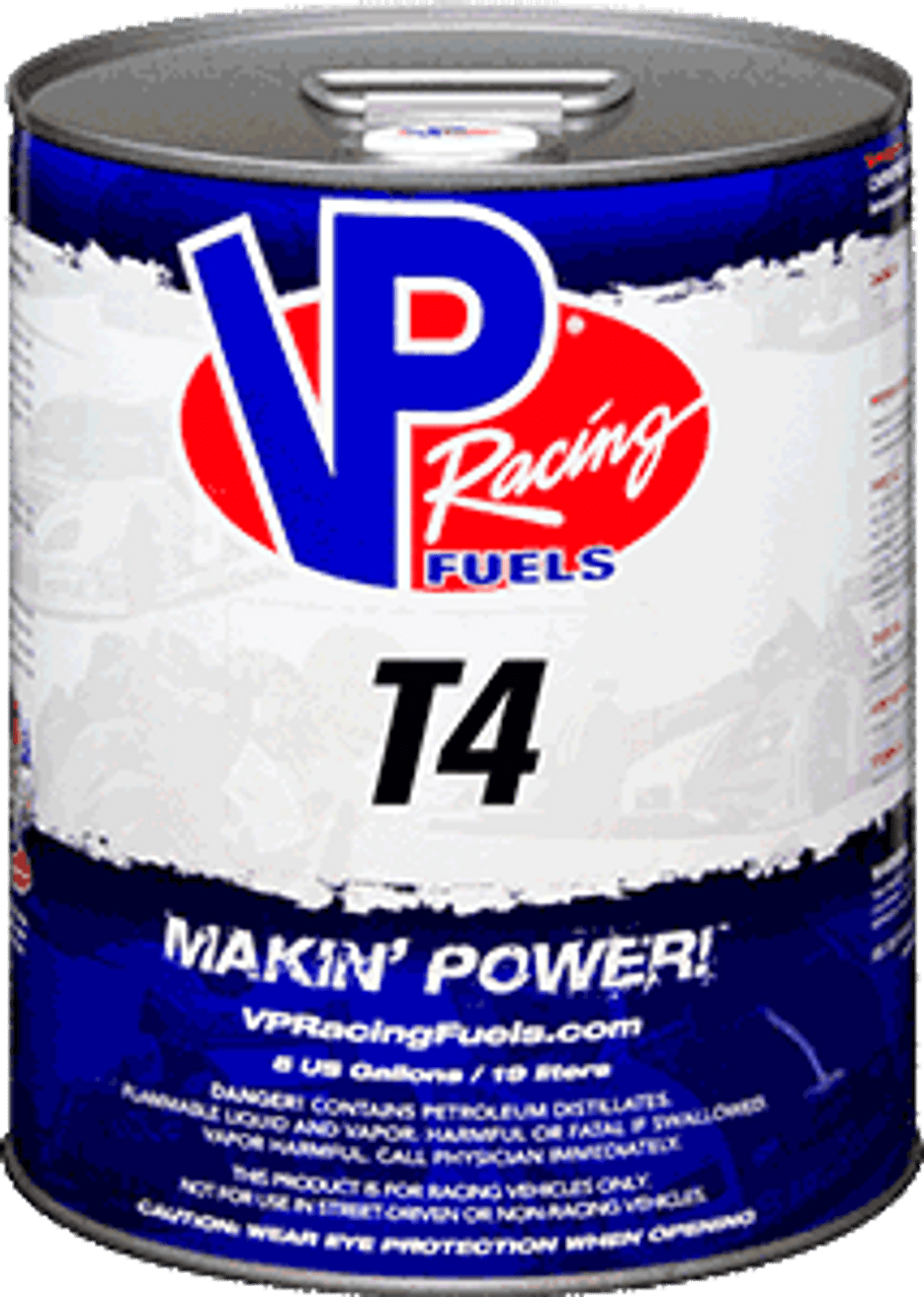 VP Racing Fuel T4- Unleaded - Ethanol Free - 5 Gallon Pail