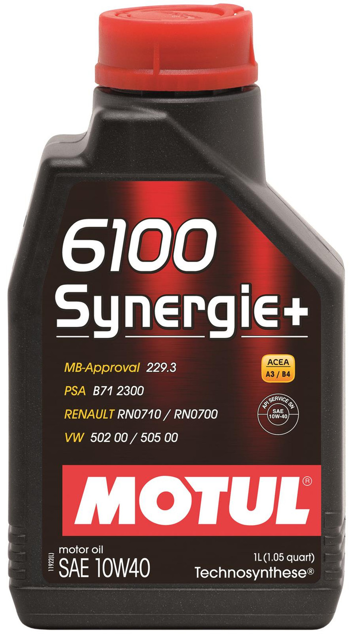 Motul 6100 Synergie+  10w40 Technosynthese Motor Oil - 1 Liter