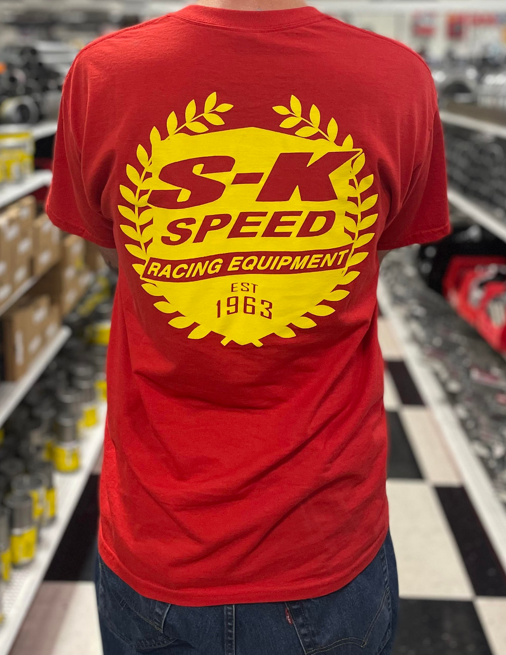 SK Speed T Shirt - Red - SK 60th Anniversary Crest - Large