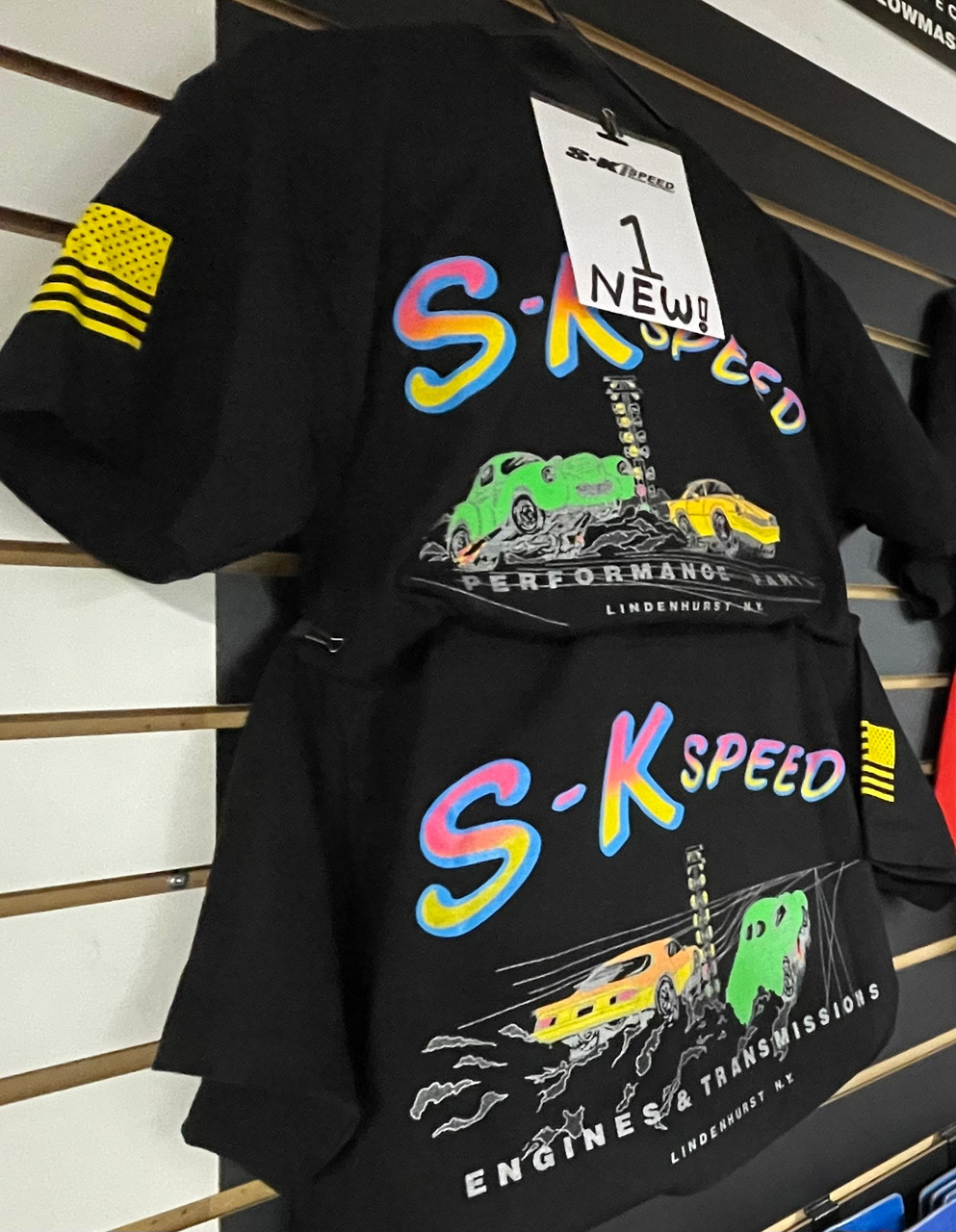 SK Speed T Shirt - Black - Retro 80's Drag - Medium