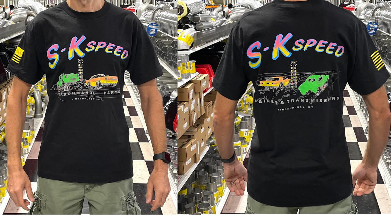 SK Speed T Shirt - Black - Retro 80's Drag - Large
