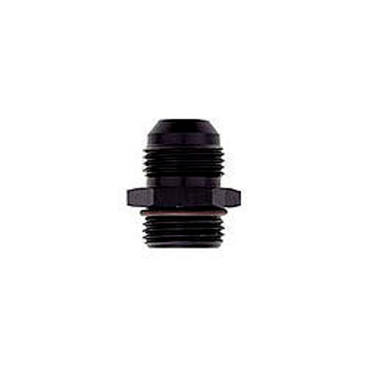 XRP 980008 -8AN ORB to -8AN Male Flare Adapter - Black Anodized Aluminum