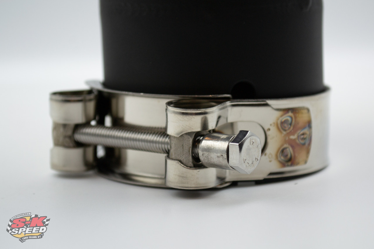 3.5" Dual Out Bolt-on Double Wall Slant Glossy Carbon Fiber Tip Passenger Side