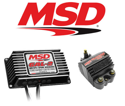 MSD 99563 Ignition Kit - 64253 Digital 6AL Ignition Box & 82073