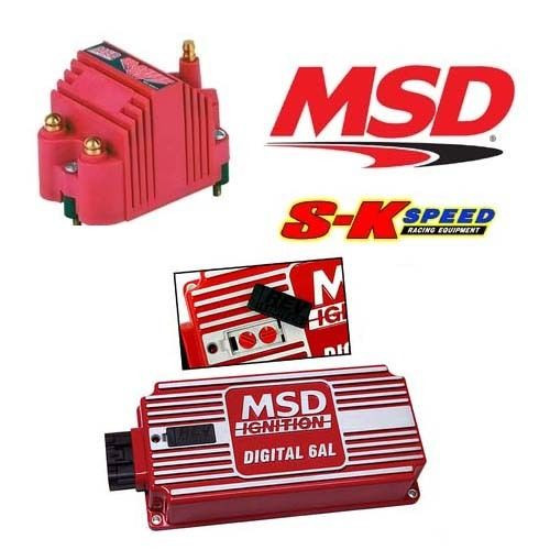 MSD 9955 Ignition Kit - 6201 Digital 6A Ignition Box & 8207