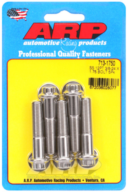 ARP 713-1750 Stainless Steel Bolts 12 Point Head - 3/8"-24 - 1.750" UHL 5 Pack