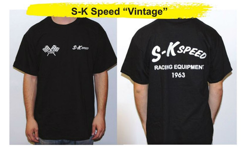 SK Speed Vintage 1963 Logo T-Shirt - Mens Large - Black - Speed Shop Clothing