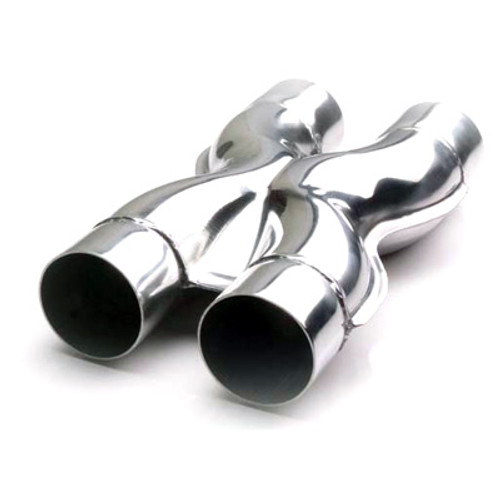 ETC PSX3030 Polished Stainless Exhaust X-Pipe - 3" Inlet/Outlet - 13" Length