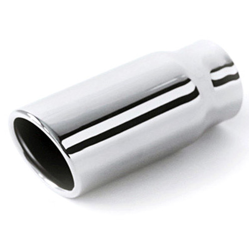 ETC DT-242565RAC Stainless Exhaust Tip Rolled Edge Angle 2.25" Inlet 2.5" Outlet