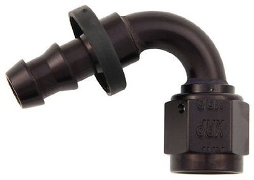 XRP 231210BB Push-On -10AN 120-Degree Female Hose End - Black Anodized