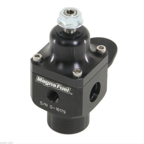MagnaFuel MP-9633BLK Black 2-Port Fuel Pressure Regulator 10AN Inlet 6AN Outlets
