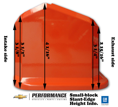 Proform 141-928 Slant Edge Valve Covers - Small Block Chevy Black Cast Aluminum