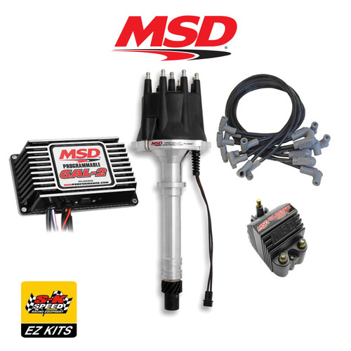 MSD Ignition Kit - Programmable 6AL-2-Distributor-Wires-Coil Chevy Small Block