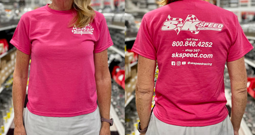 SK Speed Ladies T Shirt - New Flag Logo - Pink - Small SK Speed Ladies T Shirt - New Flag Logo - Pink - Small