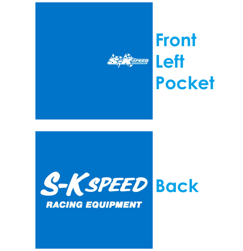 SK Speed Light Blue T Shirt - New Flag Logo Front Vintage Logo Back - 4 Extra Large