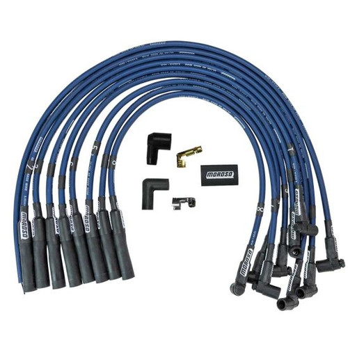 Moroso 73668 Ultra 40 Un-Sleeved 8.65mm HEI Spark Plug Wires - Big Block Chevy - Blue