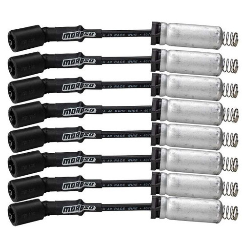 Moroso 73703 Ultra 40 Un-Sleeved 8" Spark Plug Wires - GM LS - Black