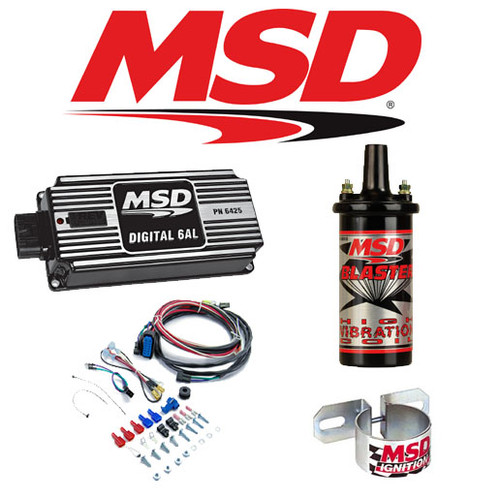 MSD 99513 Black Ignition Kit - 6425 Digital 6AL Box/Blaster 2 Coil