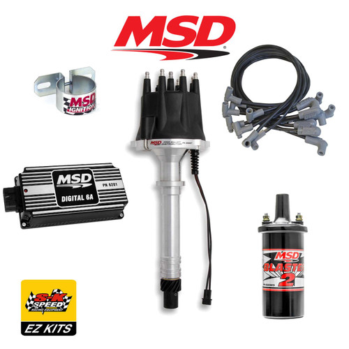 MSD 90001B Black Ignition Kit - Digital 6A/Distributor/Wires/Coil
