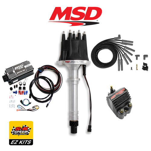 MSD 90001B Black Ignition Kit - Digital 6A/Distributor/Wires/Coil