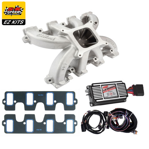 LS3/L92/L76 Carb Conversion Kit Edelbrock Victor Jr Intake & MSD