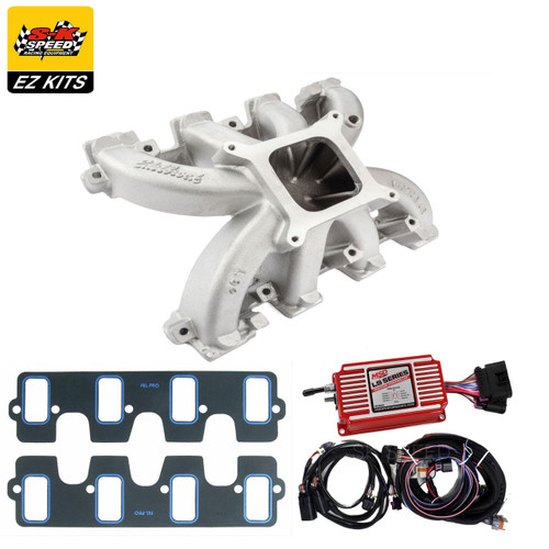 レアインディL7 / Prepare For The Taking LS3/L92/L76 Carb Conversion Kit Edelbrock Victor Jr Intake & MSD