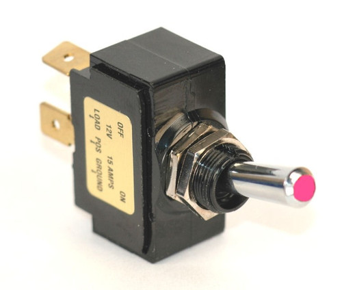 K4 Switches 12145 On / Off Illuminated Red Tip Toggle Switch