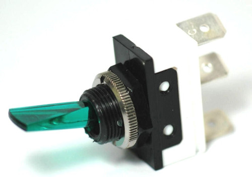 K4 Switches 11116 Off-On Lighted Green Lever Switch