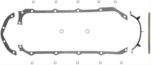 FelPro 1814 Oil Pan Gasket - Pontiac V8 - With 3-Hole Rear Oil Pan