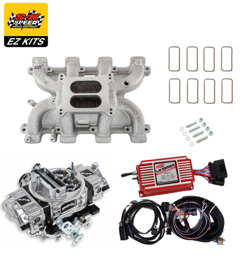 LS1 Carb Intake Kit Edelbrock RPM Intake/MSD 6014 Ignition/Proform 750 Carb