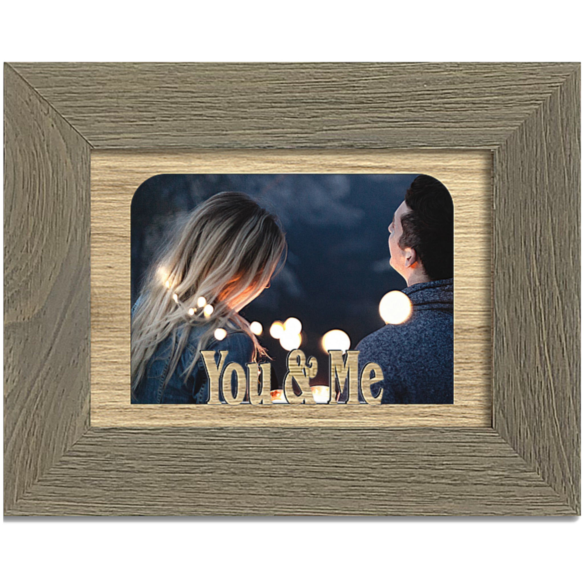 Romantic Personalized Picture Frames - Because of You - 4x6